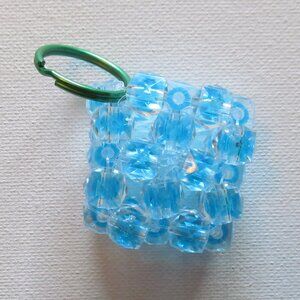 Light Blue Beaded Cube #6712025